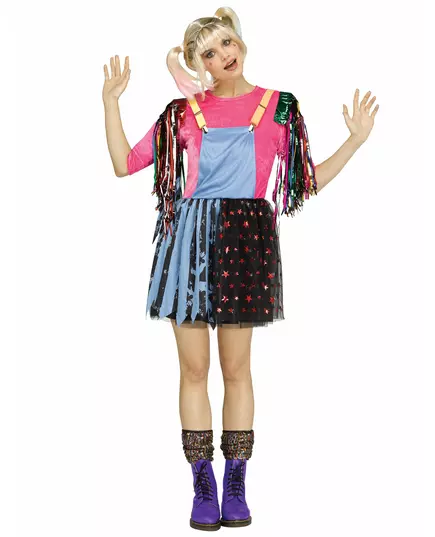 Women's Harlequin Villain Costume, Size: Small/Medium (34/40)