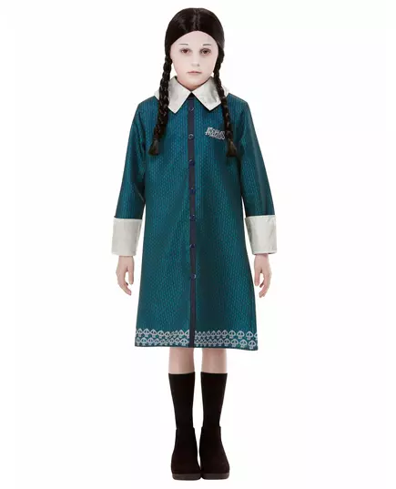 Onsdag Addams-familien kostyme til jenter, Størrelse: 4–6 år (115/128 cm)