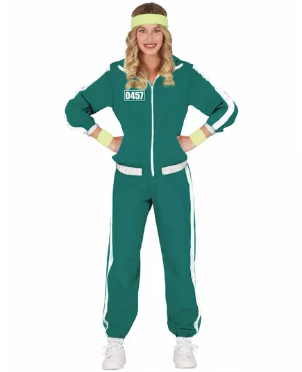 Green tracksuit for participant number 457 women, Size: Large (42-44)