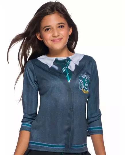 Harry Potter Slytherin-trykket t-skjorte til barn, Størrelse: 5–6 år (110 – 116 cm)