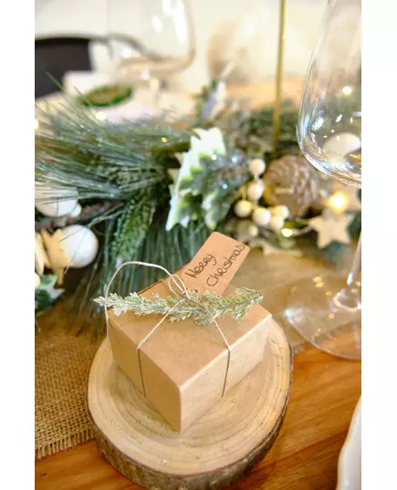 3 Artificial snow-covered cypress branches 10 cm, image 2