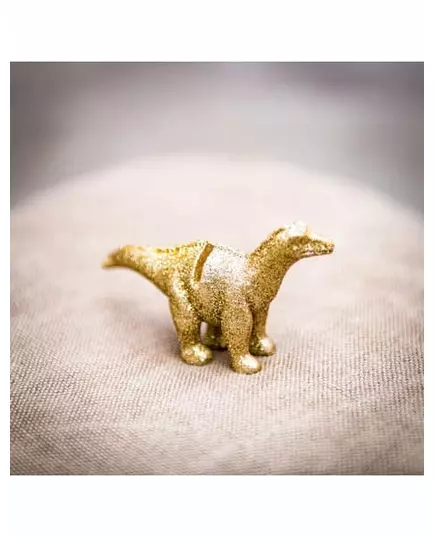 4 Dinosaur-harpiks-plasseringspenner med gullglitter 9,5 x 5 cm, bilde 2