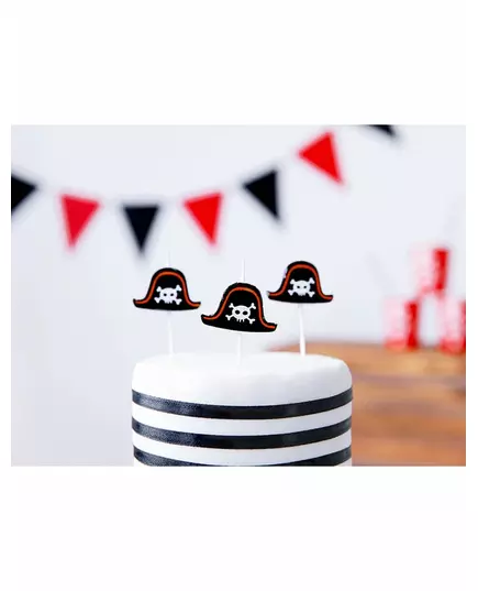 5 Birthday candles on pirate hat picks 2 cm, image 2