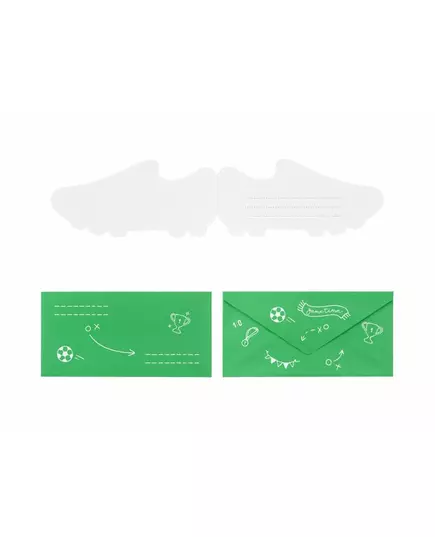 6 Football shoe invitation cards 19.5 x 9 cm, image 2