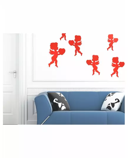 6 dekorasjoner med rødt Cupid-motiv, bilde 2