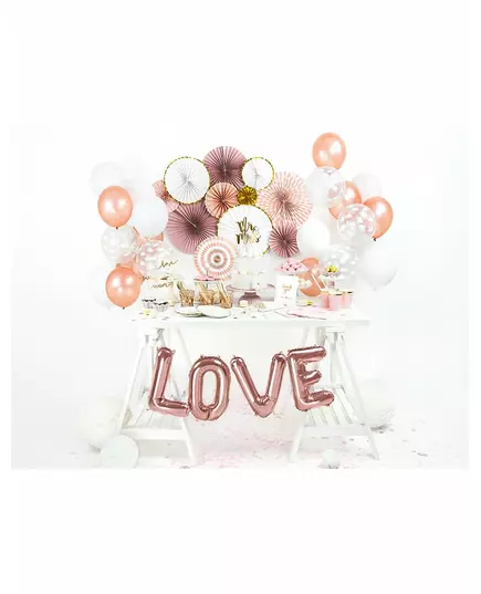Aluminiumsballongbokstaver LOVE roségull 140 x 35 cm, bilde 2