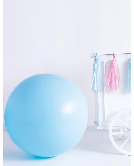 Kjempestor lyseblå ballong 1 m, bilde 2