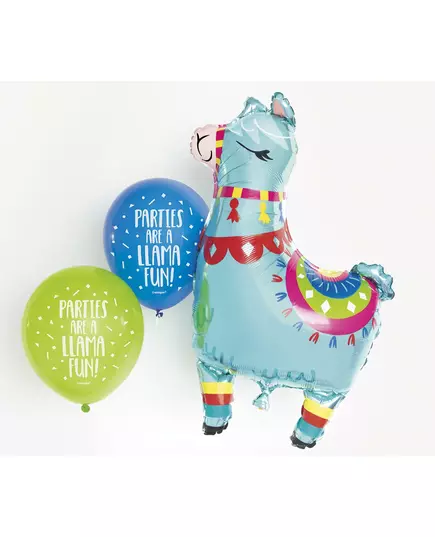 Giant blue llama foil balloon 90 cm, image 2