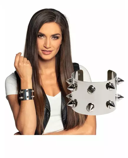 Adult silver punk metal bracelet, image 2
