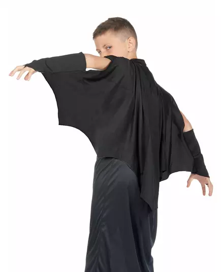 Black bat vampire cape for children Halloween, image 2