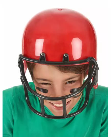 Red American football helmet for children, image 2