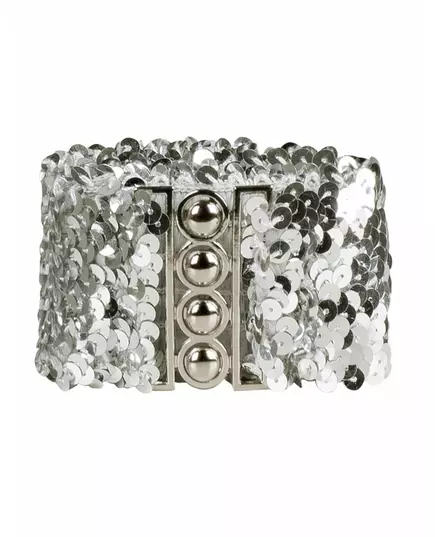 Adult silver sequin belt, image 2