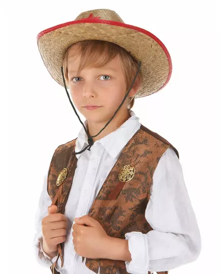 Barnas western cowboyhatt i strå, bilde 2