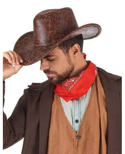 Brun cowboyhatt i kunstskinn for voksne, bilde 2