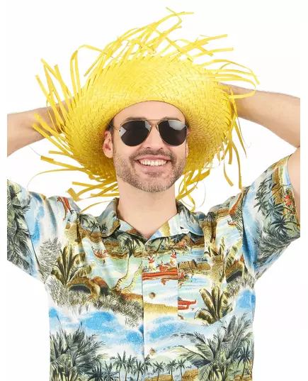 Gul hawaiisk hatt for voksne, bilde 2