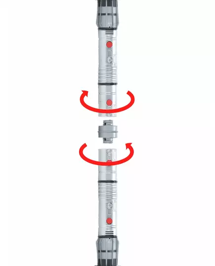 Set of 2 plastic lightsabers with sound for children, image 2