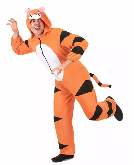 Herrejumpsuit med tigerhette, bilde 2