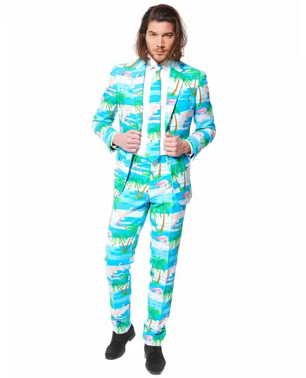 Mr. Flamingo kostyme for menn Opposuits, Størrelse: Small/Medium (EU 48), bilde 2