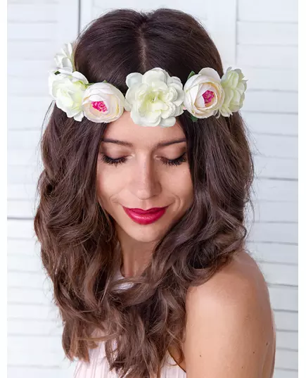 White flower crown 17 cm, image 2