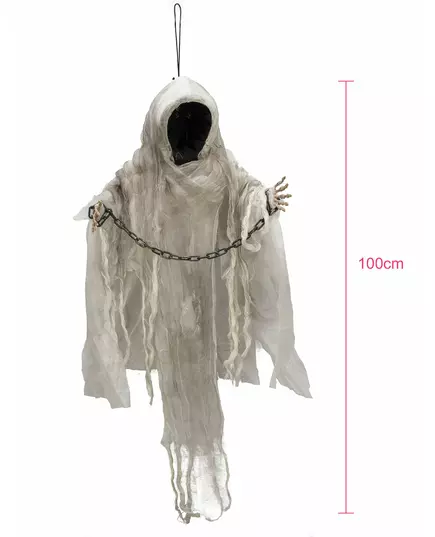 Halloween lysende lenket skjelett hengende dekorasjon 100 cm, bilde 2