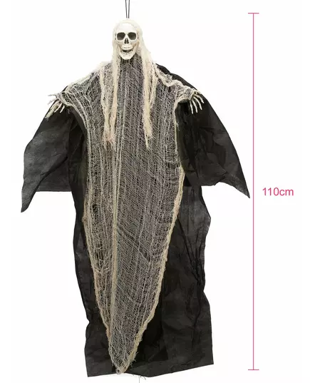 Svart og hvit Grim Reaper hengende Halloween-dekorasjon 110 cm, bilde 2