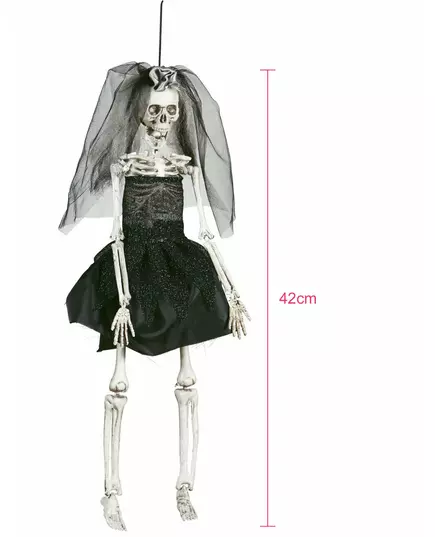 Black bride decoration 42 cm Halloween, image 2