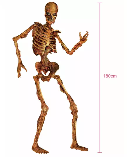 Articulated decomposing skeleton decoration 180 cm, image 2