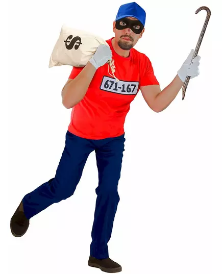 Innbruddstyvkostyme for menn, Størrelse: X-Large