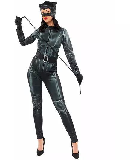 Klassisk Catwoman-kostyme for kvinner, Størrelse: X-Large