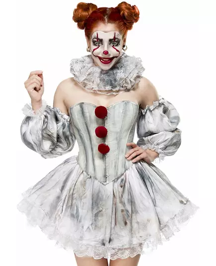 Women's luxury sexy terrifying clown costume, Size: Large (40)