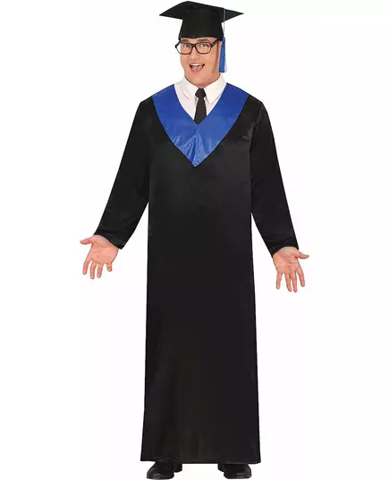 Blått og svart kostyme for voksne, Størrelse: Medium (48-50)