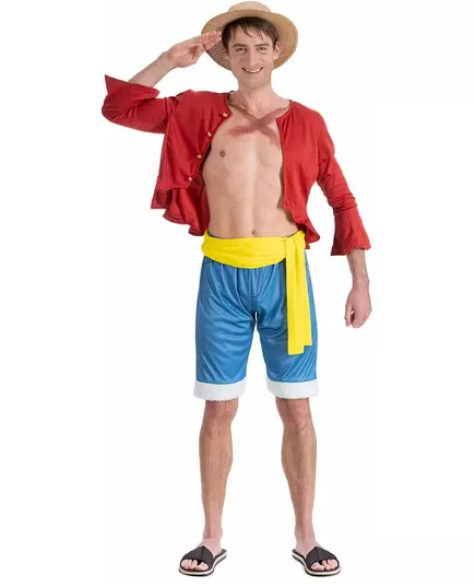 One Piece Luffy-kostyme til voksne, Størrelse: X-Large (190 cm)