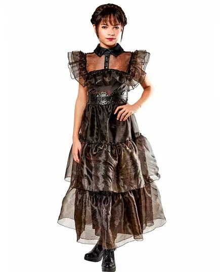 Wednesday Addams Ball Gown Costume for Kids, Size: 14-16 years (158 to 170 cm)