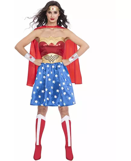 Klassisk Wonder Woman-kostyme for kvinner, Størrelse: X-Large