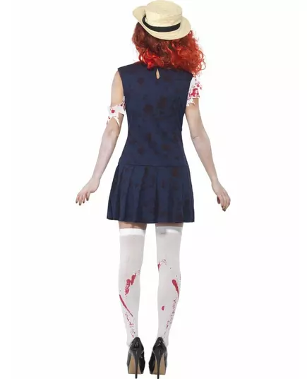 Retro schoolgirl zombie costume for women, image 2