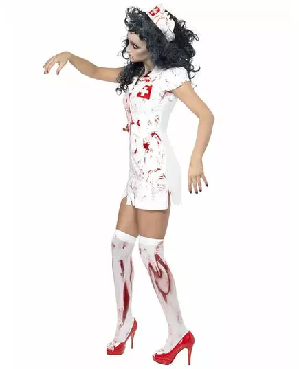 Zombiesykepleierkostyme til dame Halloween, Størrelse: Small, bilde 2