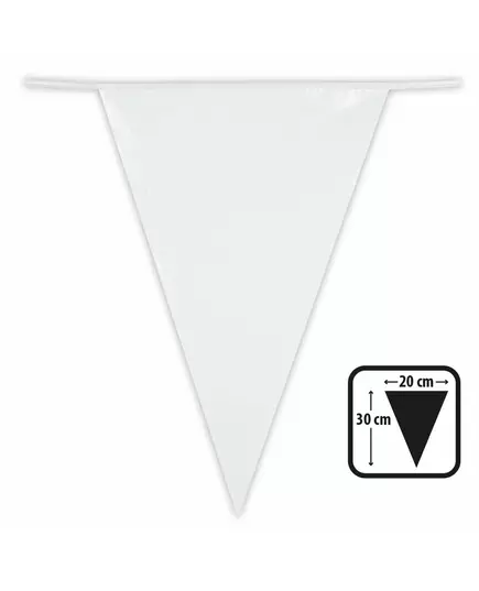 10m white bunting garland, image 2