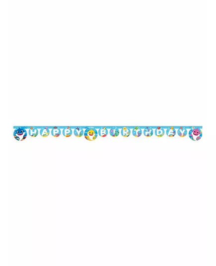 Gratulerer med dagen Baby Shark papirgirlander 2 m, bilde 2