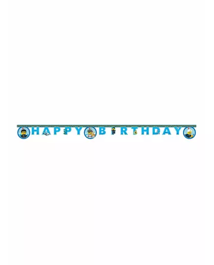 Gratulerer med dagen Lego City papirgirlander 2 m, bilde 2