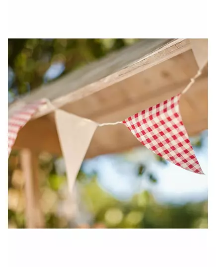 Retro gingham lin-girlander 2 m, bilde 2