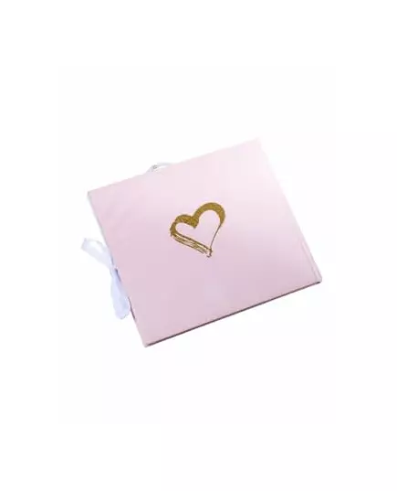 Gjestebok Frøken blir fru rosa, hvit og gull 22 x 19 cm, bilde 2