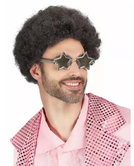 Adult silver star glasses, image 2
