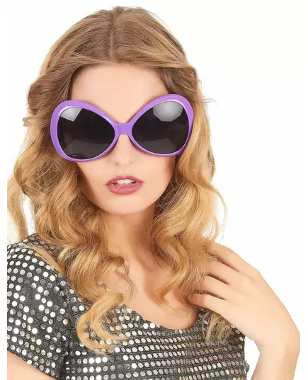 Purple adult disco glasses, image 2