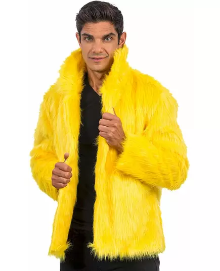 Gul fuskepelsjakke for voksne, Størrelse: X-Large (190 cm)