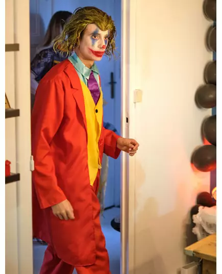 Voksen Joker Grønn Krøllete Parykk, bilde 2
