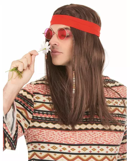 Pirat- eller hippieparykk med bandana til voksne, bilde 2