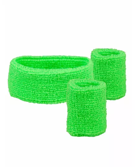 80's Green Headband and Wristbands for Adults, image 2