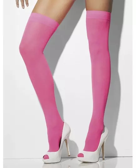 Women's neon pink stockings, image 2