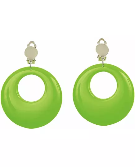 Adult fluorescent green earrings, image 2