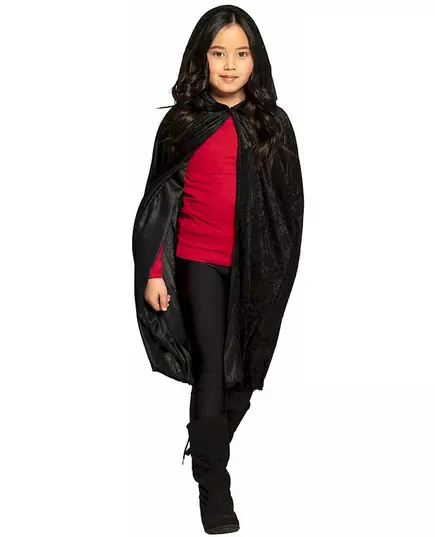 Barnekappe i svart fløyel, 115 cm, bilde 2